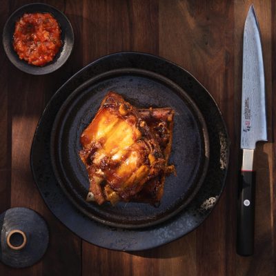 Glazurowane żebra wieprzowe z kimchi